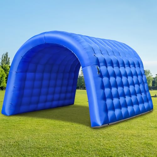 Image of OZIS 10FT Inflatable Tunnel Entrance Sport Tunnel with Blower Inflatable Entryway for Business Advertising Event Exhibition Promotion(Blue,10x10x9ft)