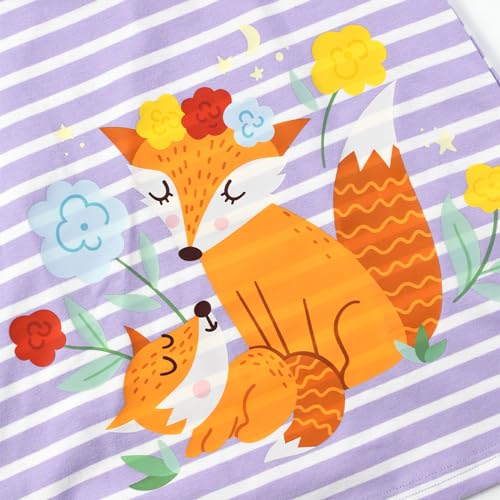 Image of HILEELANG Little Girl Short Sleeve Dress Easter Cotton Casual Applique Tunic Shirt Dresses