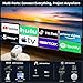 Mini Projector, Portable Projector 4K Support, Full HD 1080P Outdoor Projector, 270° Rotation Movie Projector, Compatible with Smartphone, TV Stick, Laptop, PS4, HDMI, USB (No WiFi or Bluetooth)