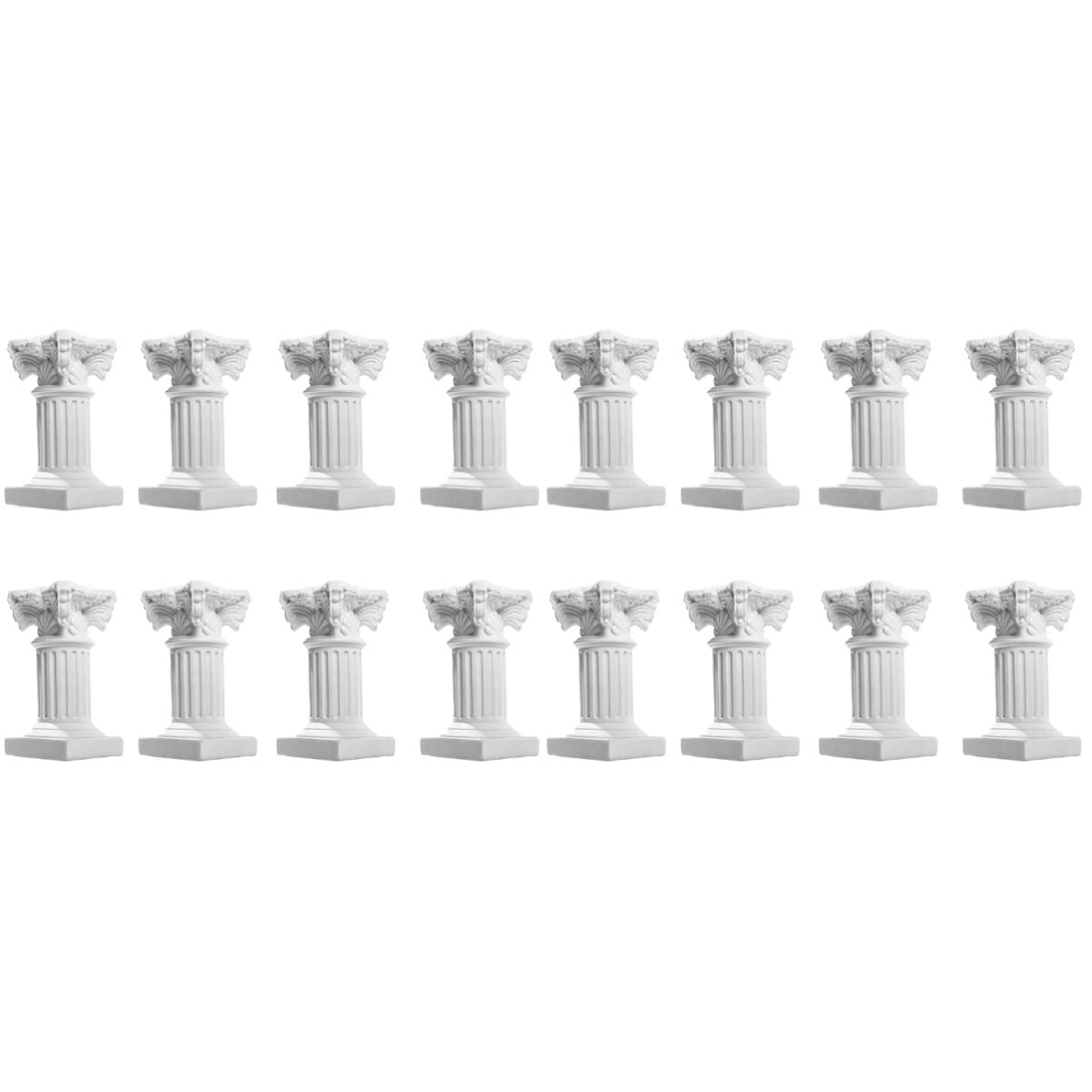 HANABASS 16 pcs Decoration Roman Sculpture Holder Garden Pillar Base Sand Miniature Photo Style Home Candle Landscape for Table Pillars Column Mini Figurines Statue Greek Angel Fairy