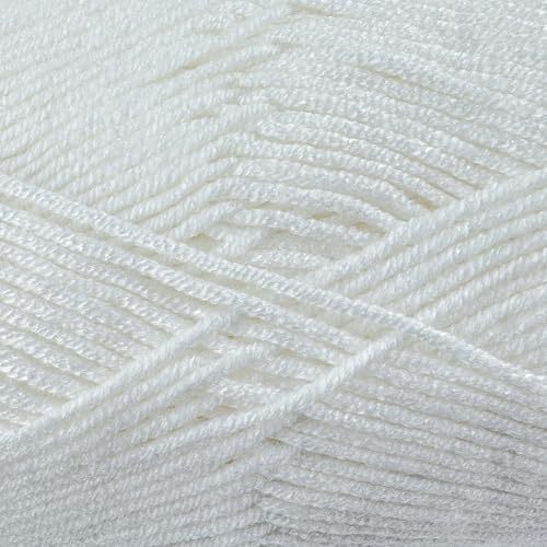 Image of Cloud Touch Baby - DK Weight Soft Anti-Pilling Yarn for Baby Clothes, Blankets & Amigurumi Crochet & Knitting, 90% Acrylic 10% Viscose derived from Bamboo, 3.53 Oz / 262 Yards (White, 1 Pack)