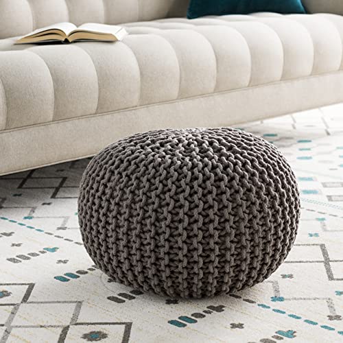 Artistic Weavers McIntosh Cotton Knitted Round Pouf 14