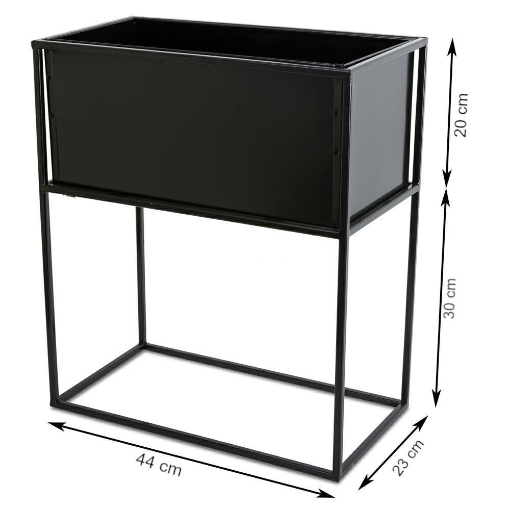 Kwietnik stojący skrzynia czarny 50 cm