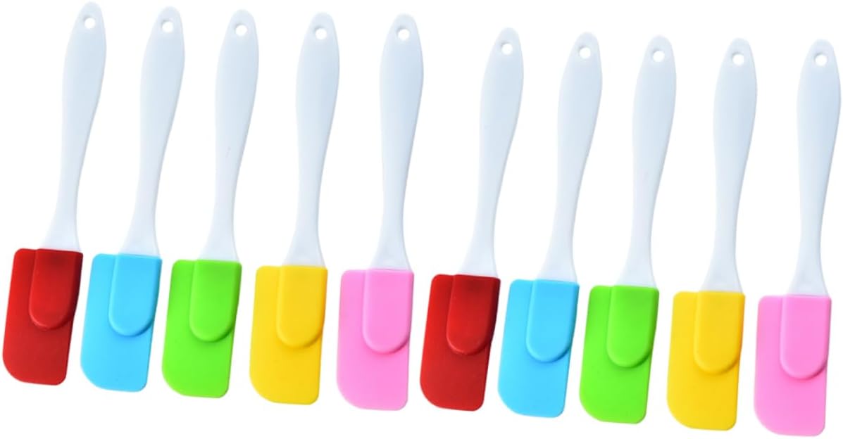 10Pcs Silicone Kitchen Scraper Set for Cake Decorating DIY Baking