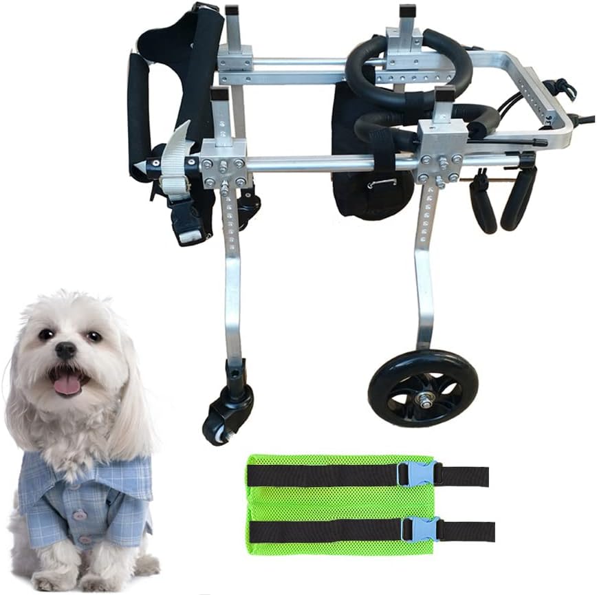 Buy Dog Wheelchair for Front Legs,Adjustable 4Wheel Cat Wheelchair