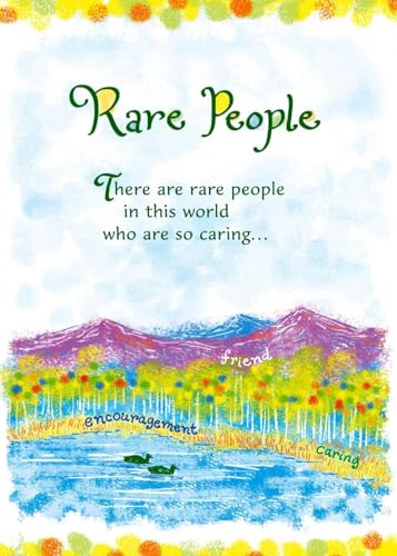 Blue Mountain Arts Rare People Who are so Caring Heartfelt - Tarjeta de felicitación de 3 pliegues con versos sentimentales (amigo)