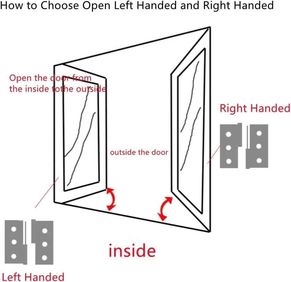 Lift Off Door Hinges, Heavy Duty Window Detachable Hinge 304 Stainless Steel for Internal External Doors (RightHanded, 4inch-2pcs) - Image 2