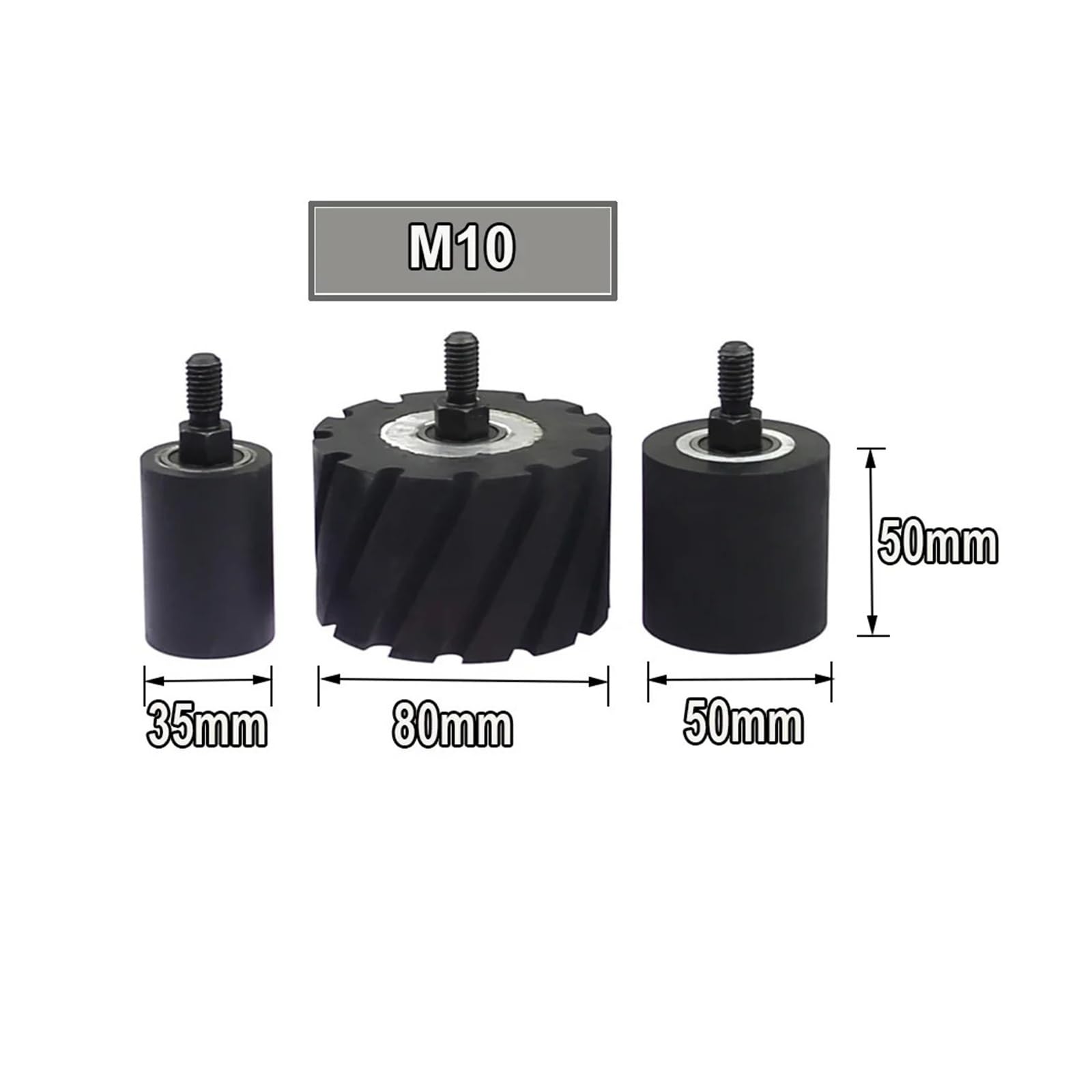 Rullo di trascinamento della ruota contatto smerigliatrice in gomma attiva in alluminio(3 inch)