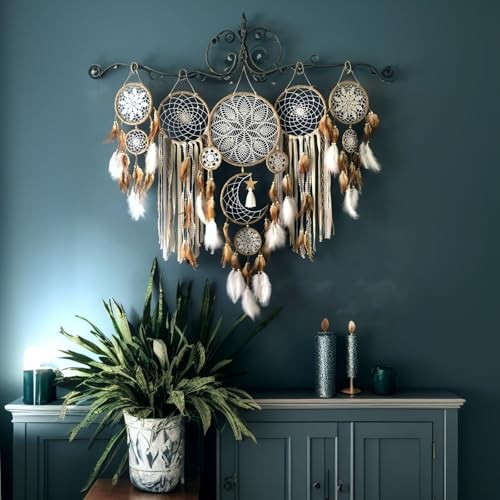 Set of 5 Boho Bedroom Dream Catchers for Adults Wall Bohemian Decor by Thavgaf - Used condition - Image 2