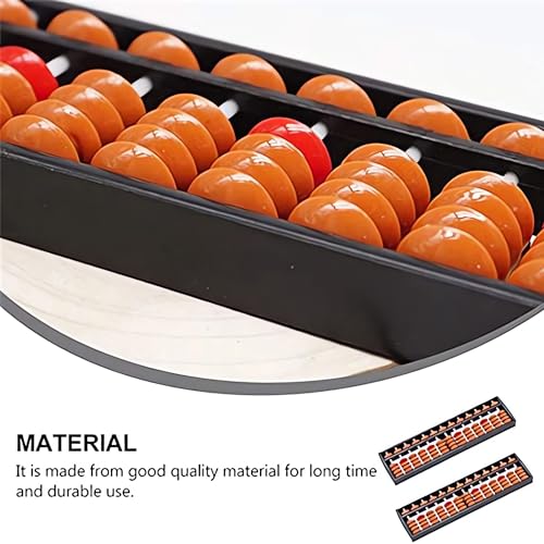 ازوني فينتاج اباكوس، قطعتان من 13 قضيب خشبي سوروبان مع زر اعادة الضبط، الة حاسبة صينية يابانية للاطفال، العاب تعليمية للتحفيز الذهني، هدية