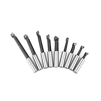 Boring Head Set for CNC Lathe Process MT4-M16 Arbor Adapter + 50mm Boring Head + 9pcs Boring Bar + 3Pcs Wrench