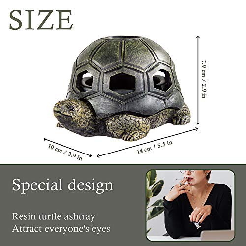 Leses Ashtray For Cigarettes Outdoor Ashtrays With Lid Cute Turtle Ash Tray For Home Office Garden Porch Decor Gift For Dad Father #TOP2