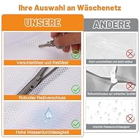 Dntorx 6 Stück Wäschenetz für Waschmaschine, Wäschesack Waschmaschine in 4 Größen Wäschebeutel Laundry Bag mit Reißverschluss für Hemden Pullover Mäntel Jeans Unterwäsche Babykleidung – Ansicht 7