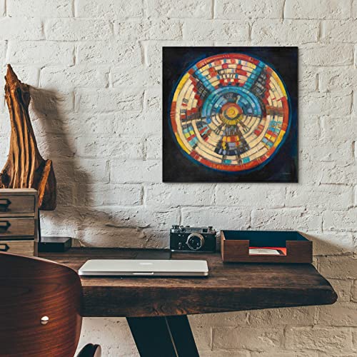 Epic Art 'Kachina Basket' By Carol Rowan, Acrylic Glass Wall Art, 12"X12" #TOP4