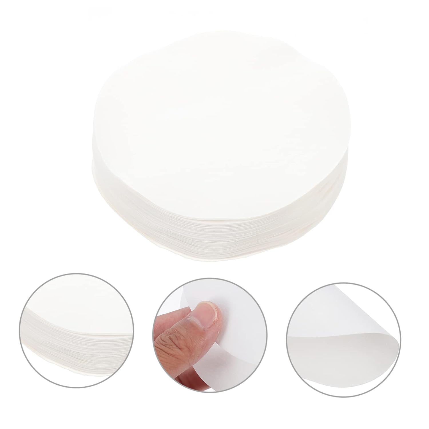 Gatuida 100sheets Quantitative Filter Paper for Labs Fast and Slow Speed Filtration for Experiments and Water Filtration