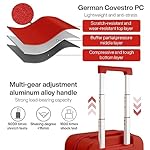 mixi Carry on Luggage, 20'' Suitcase Spinner Wheels Luggage Hardshell Lightweight Rolling Suitcases PC with Cover & TSA Lock for Business Travel, Red - Image 4
