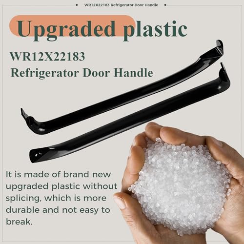 Romalon R-WR12X22183 Refrigerator Door Handle Kit Black 19In thumb #3