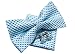 Wavy Zig Zag Stripe Pattern Woven Pre-tied Bow Tie (5") w/ Pocket Square & Cufflinks Gift Set