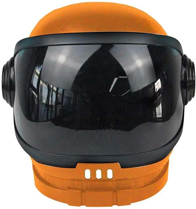 UNDERWRAPS Halloween Costume Adult Space Helmet Accessory with Movable Visor Orange