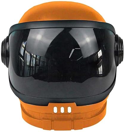 UNDERWRAPS Halloween Costume Adult Space Helmet Accessory with Movable Visor Orange