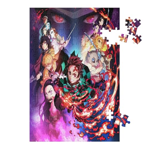 Jigsaw Puzzle 1000 Pieces for Adults，Demon Slayer Anime Figures，Large Puzzle Game Artwork for Adults Teens（38x26cm）-350