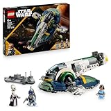 LEGO Star Wars 75433 L’Attaque des Clones Le Vaisseau de Jango Fett   Jouet de Construction avec Ailes Rotatives & 3 Minifigurines Dont Boba Fett   Décoration   Cadeau pour Garçon ou Fan dès 9 Ans