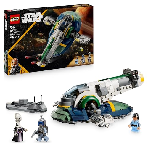 LEGO Star Wars 75433 L’Attaque des Clones Le Vaisseau de Jango Fett - Jouet de Construction avec Ailes Rotatives & 3 Minifigurines Dont Boba Fett - Décoration - Cadeau pour Garçon ou Fan dès 9 Ans