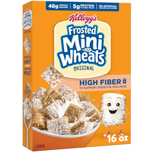 Kelloggs Frosted Mini-Wheats Breakfast Cereal Childrens Cereal Family Breakfast Original 473.6 g Box (1 Box)