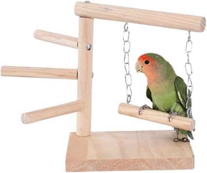 Bird Perch Stand, Bird Training Portable Tabletop Platform, Parrot Gym for Parakeets Cockatiels, Conures, Finches, Budgies, Lovebirds Original