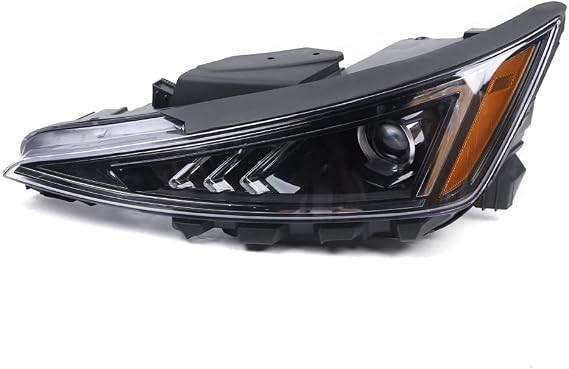 Headlight Assemblies For 2019-2020 Hyundai Elantra SE/SEL NON-Value Edition/Eco/Limited/Sport Models Black Housing Clear Lens Headlight Halogen Headlight (Driver Side)