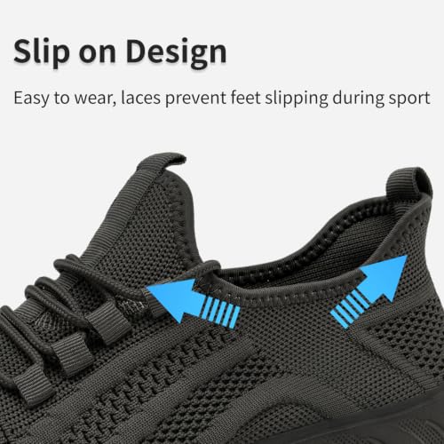 Image of Mens Running Shoes Walking Sneakers Tennis Gym Slip on Shoe | Non Slip | Workout | Breathable | Lightweight | Casual | Athletic