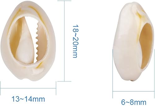Vista 75 de Cheriswelry 50 cuentas de concha galvanizadas, conchas de cauri en espiral, conchas de mar, verano, playa, cuentas espaciadoras sueltas