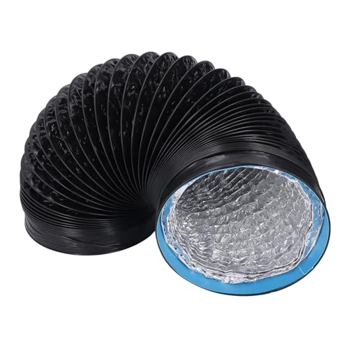 Ausla Manguera de Ventilación del Secador de 7 Pulgadas, Ducto de Escape Flexible de Papel de Aluminio, 6.56 Pies para HVAC, Cocina y Invernadero con Diseño de Reducción de Ruido de