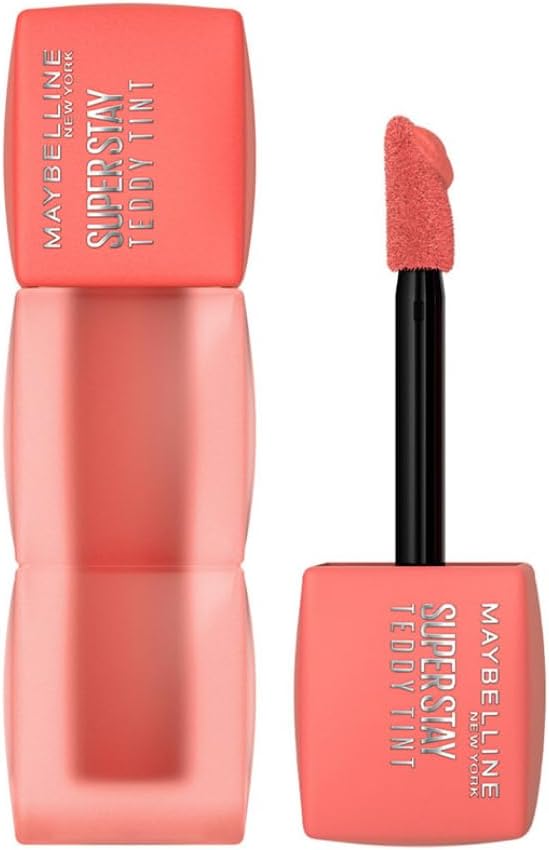 Maybelline New York Super Stay Teddy Tint - Lip and Cheek Color, Baby Tee, 5ml | Teddy Soft Matte up to 12Hr | Multi Use | Comfortable Long wear formula | Buildable | Natural flushed look in one swipe