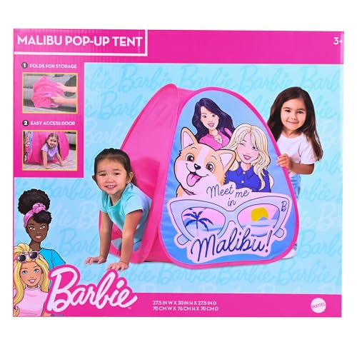 Barbie Malibu Pop Up Play Tent for Kids – Triangle Indoor Playhouse - image 7