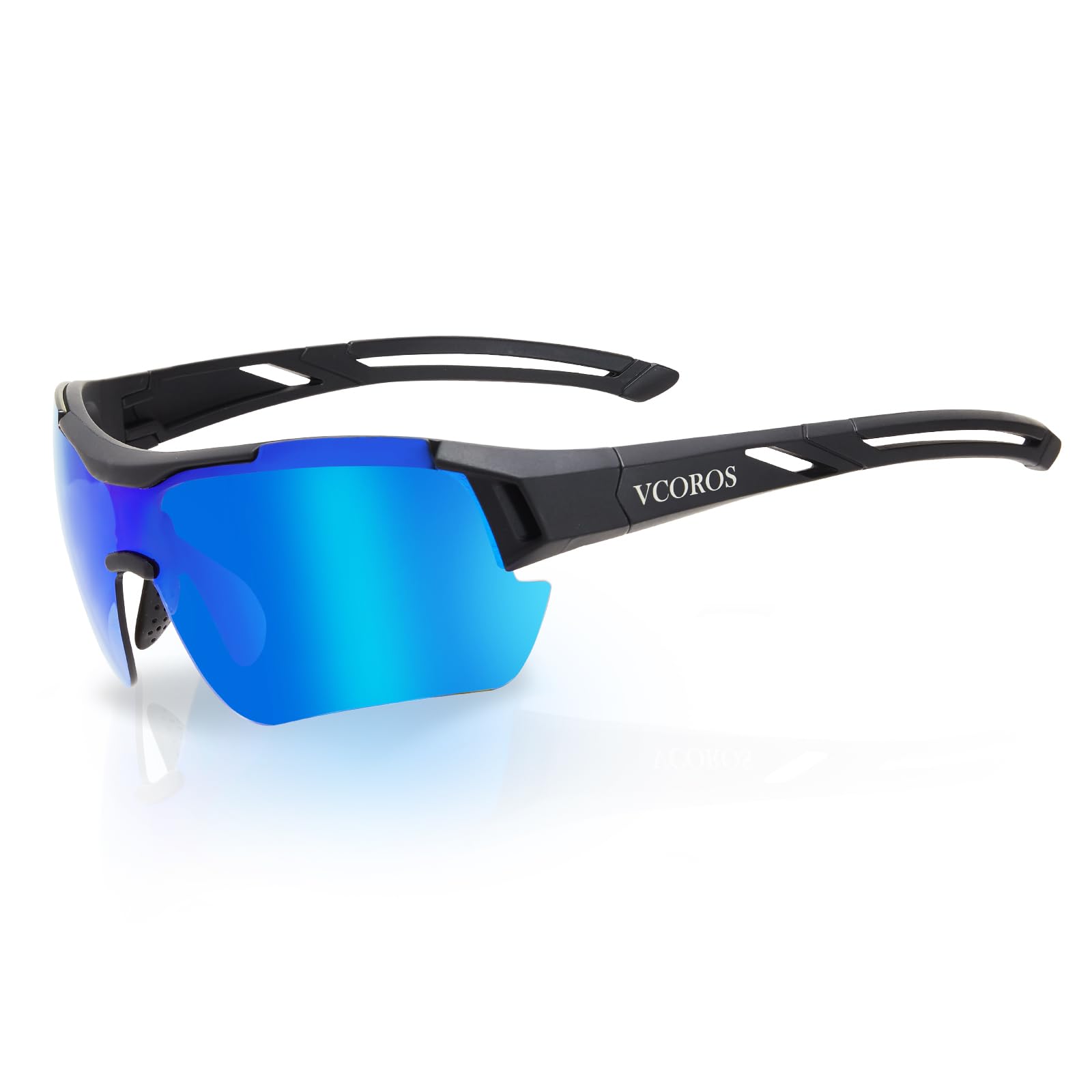 VCOROS Lunette de Cyclisme JN007 Lunettes velo Homme Femme Protection UV400 Monture TR90 Lunette de Soleil Sport pour Cyclisme Moto Pêche Conduire