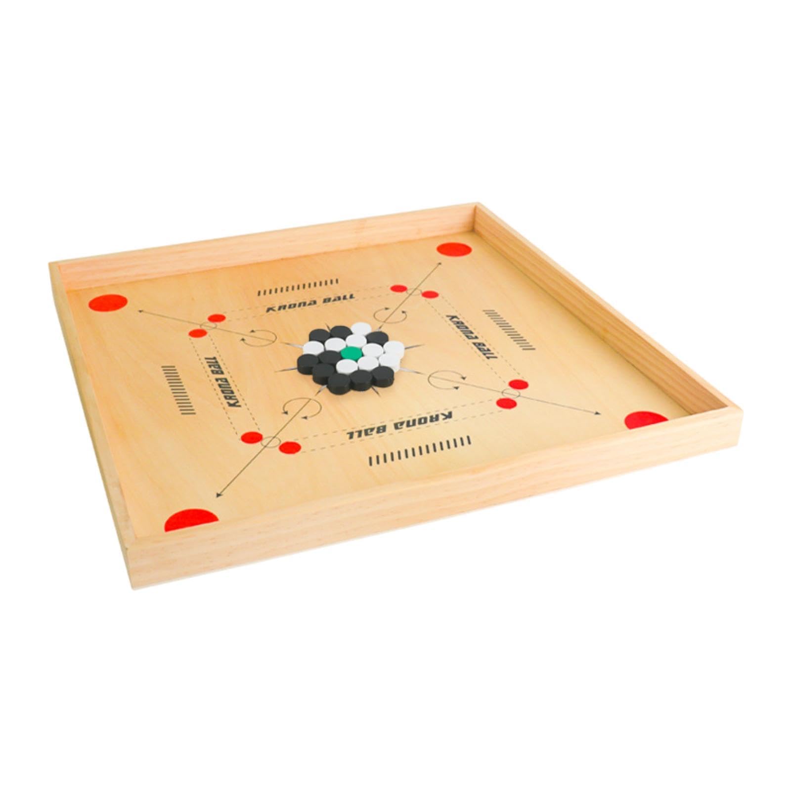 Jeu de Carrom, Plateau de 45,7 X 45,7 Cm, Jeu de Table En Bois pour Tous Les âges.