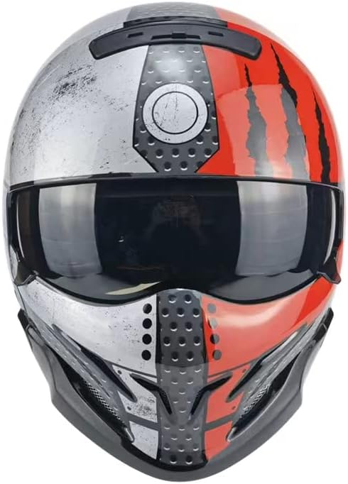 Miniatura 2 de Woljay Cascos modulares de cara abierta, casco de motocicleta de cara completa unisex para adultos, scooter, Street Bike Cruiser aprobado por DOT