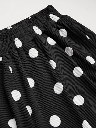 Image of CIDER Palazzo Pants for Women Wide Leg Flowy Pants with Pockets Elastic Mid Waist Summer Beach Vacation Outfits Lightweight