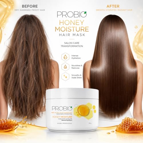 Image of God-Rej Probio Honey Moisture Hair Mask (500g), For Dry & Damaged Hair, No Sulphate, No Paraben, No Sls, No Sles With Honey & Nourishing Oil