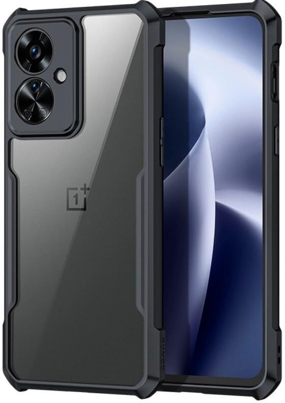Image of SPAZY CASE Transparent Shockproof Back Cover for OnePlus Nord N30 SE | Clear Case with Air Cushion Corners | Scratch Resistant Hard Back | Camera & Screen Protection