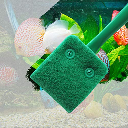 Aihotim Double-Sided Aquarium Fish Tank Sponge Cleaning Brush, Algae Cleaning Brush with Non-Slip Handle, Aquarium Cleaning Sponge, Sponge Scrubber Cleaner for Glass Aquariums - Thumbnail 6