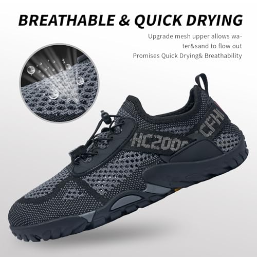 Image of SOBASO Water Shoes Women Men Hiking Dry Aqua Beach Swim Surf Shoes for Outdoor Fish Hiking Pool