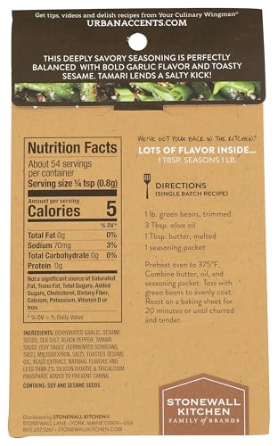 Urban Accents Sesame Garlic Veggie Roaster Seasoning Blend | Flavorful Blend for Vegetables | Convenient 2 Pack | Enhances Any Vegetable Dish | Perfect for Cooking Vegetables | 2 Ounce Packet