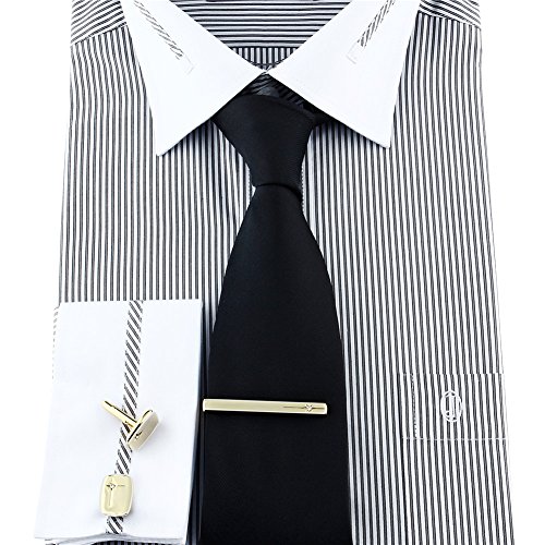 Hawson Gold Tie Clip For Men, 2 Inch /2.5Inc Tie Clip With Set For Men's Necktie, Cufflinks With Tie Clip Set For Men, Tie Bar Clip Set Gift Set For Father, Brother, Husband #TOP5