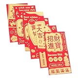 Gogogmee 30 Piezas Sobres Rojos para Boda y Año Paquete de Sobres de Dinero Rojo Tradicional con Diseño Prosperidad Fácil de Usar para Celebraciones y Regalos Familiares