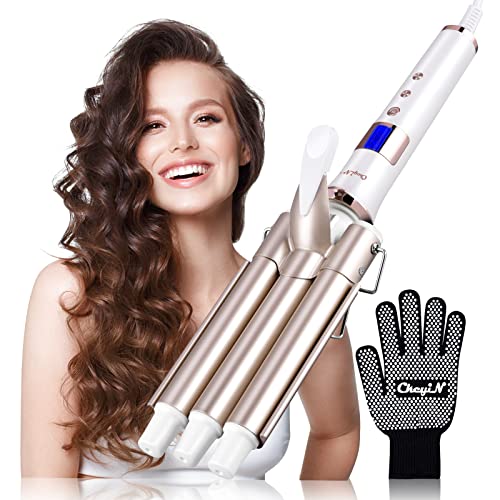 CkeyiN 3 Barrel Hair Waver, 22mm Curling Iron