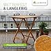 Juskys® Beistelltisch Zadar XL - Klappbar für platzsparende Nutzung, aus geöltem Akazienholz, ideal für Garten und Balkon, 76x60x60 cm