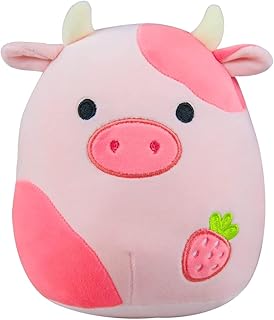 Squishmallow Cow, Cute Cow Plush Pillow, Squishmallow 7.8" Plush Pillow Soft Cow Stuffed Animal Toy Cute Cow Plush Pillow for Family Car Decoration,The Best Gifts for Boys and Girls (Strawberry Cow)