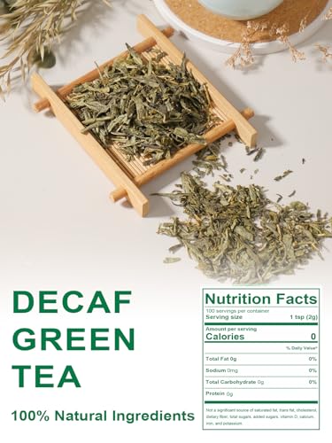 Image of TeeLux Decaf Green Tea Loose Leaf, CO2 Decaffeinated Green Tea, 7 oz